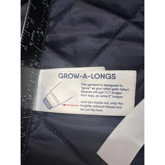 Lands End Girls Squall Waterproof Parka Purple Lined Jacket XL 14-16 524565